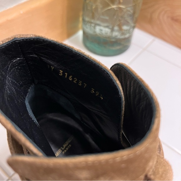 Saint Laurent Jodhpur heeled suede ankle booties - Picture 8 of 9